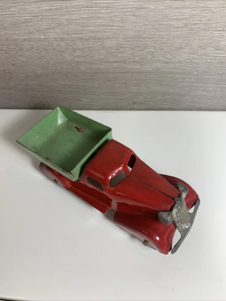 Camión de volteo original Lumar Marx 6,5" verde/rojo Foto 4 de 4