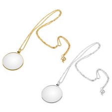 2 Colors 5X Magnifier Monocle Lens Necklace Magnifying Glass Loupe