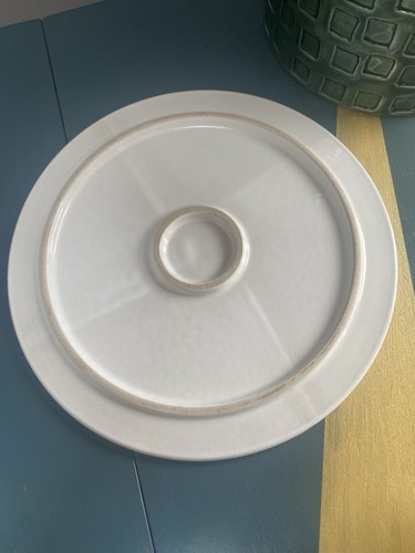 Vintage Style White Cheese Dish / Dome And Plate Country House Cottage Decor 3d - Foto 9 di 13
