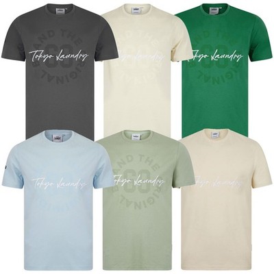 Tokyo Laundry Herren T-Shirt Vintage Retro Grafik Logo Print Baumwolle Jersey Top