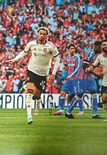 Hand Signed Huge A3 Photo Hugo Ekitike Liverpool Number 22 & COA (9)