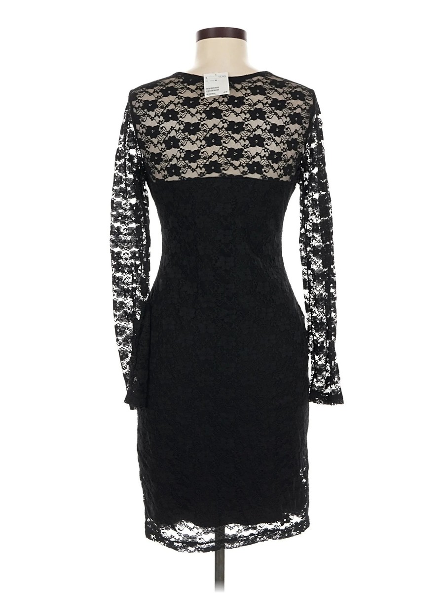 H&M Women Black Cocktail Dress M View 2