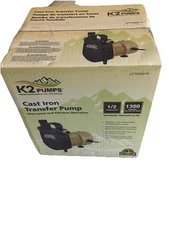 K2 Pumps  1/2 HP Cast Iron Non-submersible Portable Transfer Pump UTT05001K New