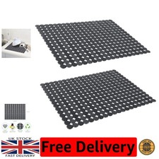 2 Pcs PVC Kitchen Sink Mats - Adjustable Protector for Stainless/Porcelain Sinks