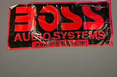 Vintage BOSS Audio Systems Store Banner - Amplifier Speakers Stereo 46'' X 22''