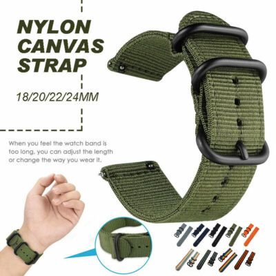 18mm Nylon Wrist Band For Garmin Vivoactive 4S Move 3S Active Sports Watch Strap