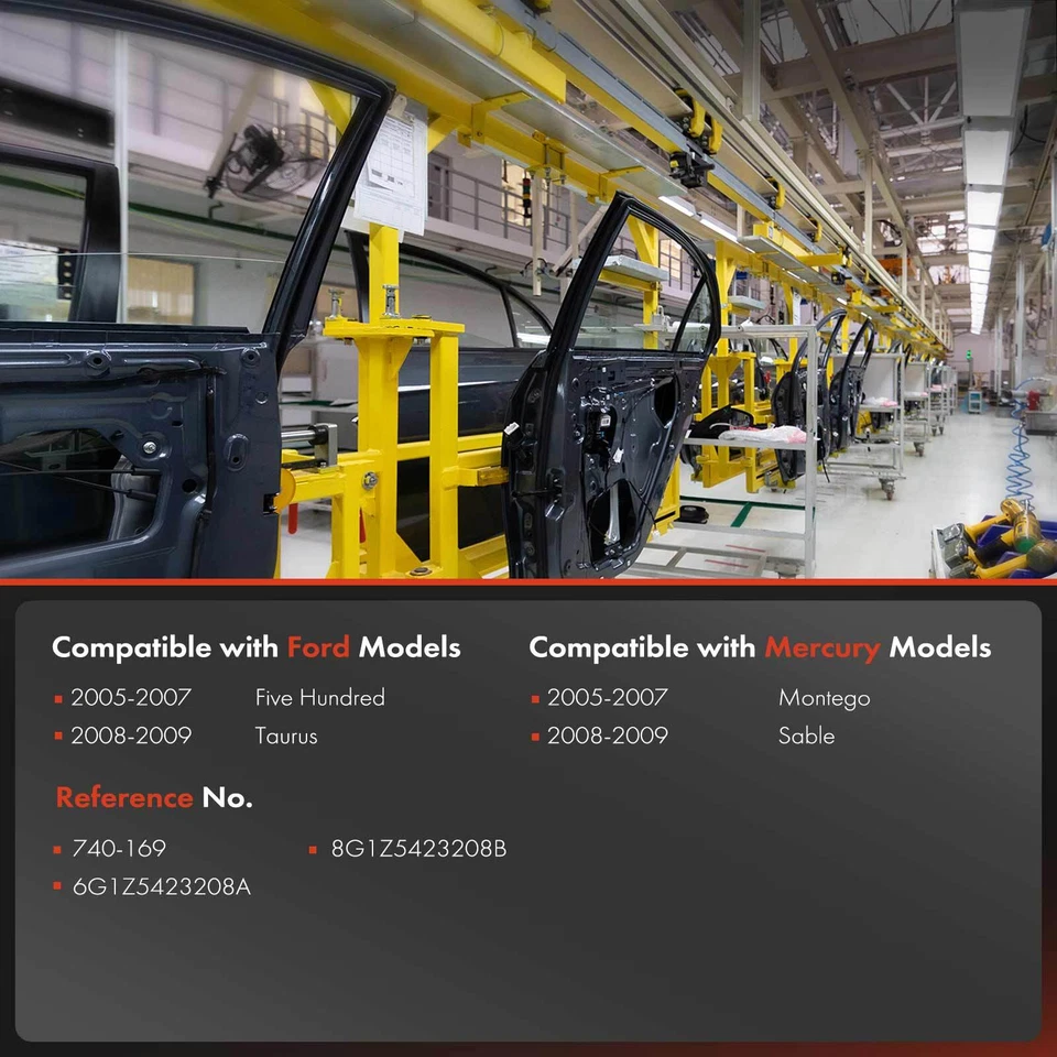 Regulador de ventana delantero derecho para Ford Taurus Five Hundred Mercury Montego Sable Foto 3 de 4