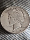 1934 D PEACE DOLLAR VG Condition