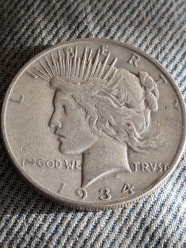 1934 D PEACE DOLLAR VG Condition