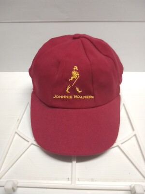 Johnnie Walker Maroon Baggy Cricket Style Cap Hat One Size Fits All