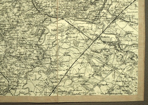 Region de SAINT ANDRÉ DE CUBZAC, CAVIGNAC en Dordogne Carte géographique 19eme - Imagen 5 de 6