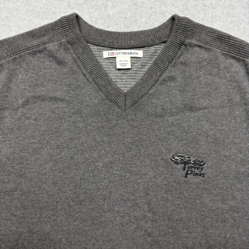 Cutter & Buck Vest Mens Extra Large Gray Torrey Pines Golf Pullover Sweater XL - Picture 3 of 8