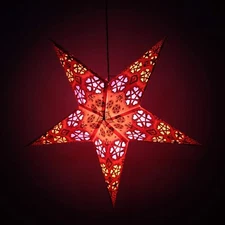 Decorative Paper Star Light Christmas Festive Party Hanging Lantern Star Lamps