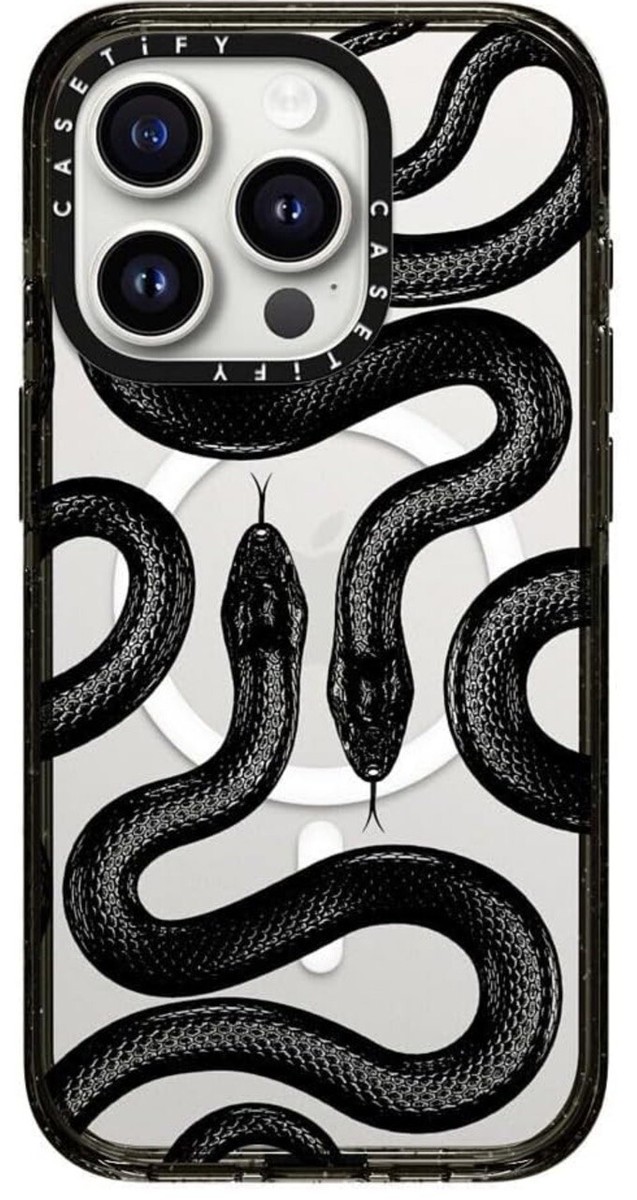 CASETiFY Impact Case for iPhone 15 Pro - Black Kingsnake