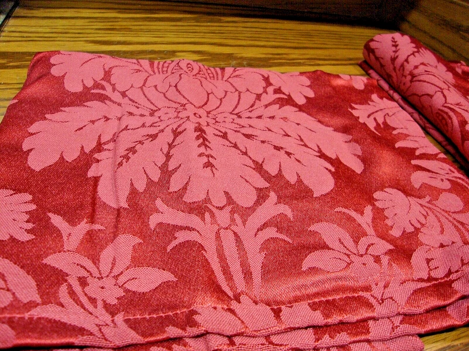 Juego 2) Servilletas de Mesa MARTHA STEWART Floral Damasco 20"x20" ~ 2007 Cosidas en el Dobladillo 238 Foto 2 de 3