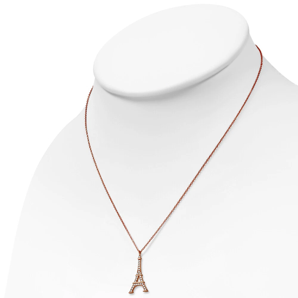 Eiffel tower outlet necklace rose gold
