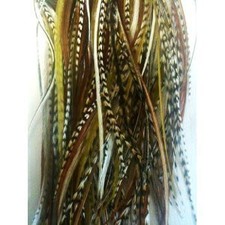 Feather Hair Extension 4-6 Natural Mix Feathers for Hair Extension 5 Feathers Bo