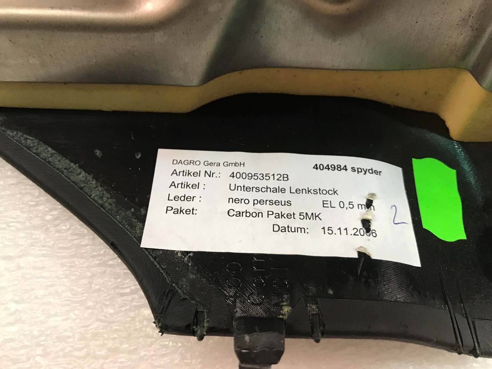 LAMBORGHINI GALLARDO COUPE SPYDER LP LOWER STEERING COLUMN COVER OEM 400953512B