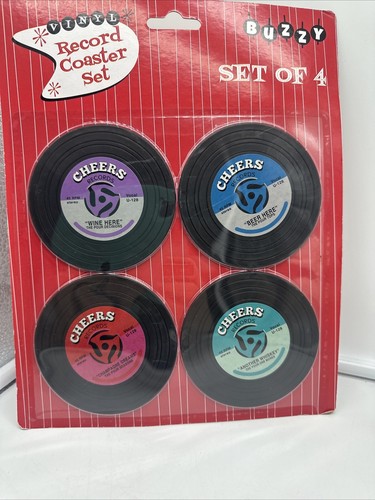 Vintage Buzzy Vinyl Record Coaster Set - Set of 4 - Picture 6 of 6