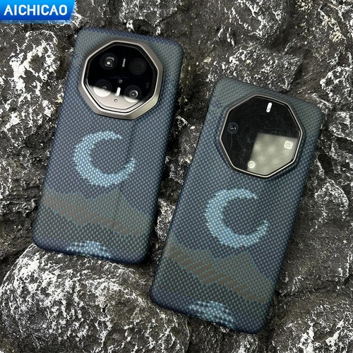 Funda de teléfono de fibra de carbono real para Huawei Mate 70RS/60RS carcasa de fibra de aramida - Imagen 11 de 18