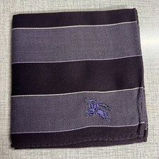 MAN HANKY PURPLE STRIPED LAYERS CLASSIC VTG COTTON POCKET ART SQUARE 19   B39