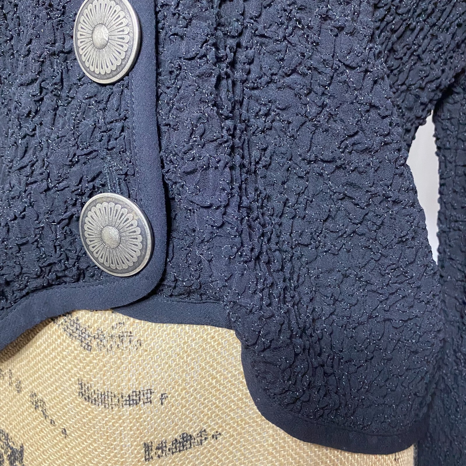 Double D Ranch Jacket M Black Silver Button Up Te… - image 2