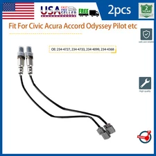 2PCS Oxygen O2 02 Sensor For 2001-05 Honda Civic 1.7L D17A7 Upstream&Downstream