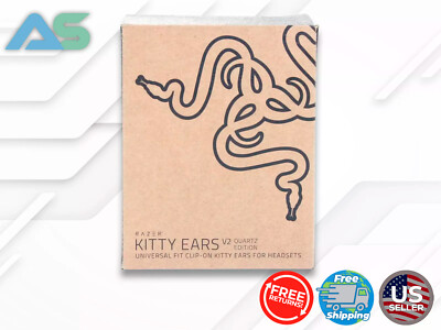 Razer Kitty Ears V2 Quartz Edition Universal Fit Clip-On Kitty Ears For Headsets