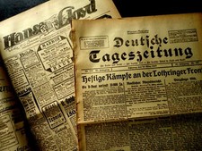 1918 Niemiecka gazeta Heftige Kampften on der Lotaryngia Front