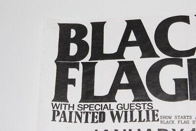 HENRY ROLLINS SIGNED BLACK FLAG 1/18/86 1986 ORIGINAL SST CONCERT