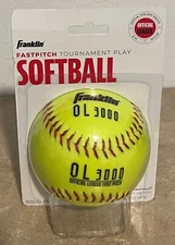 Franklin Sports Official Game Softballs OL3000 Fastpitch 12" Inch Yellow...