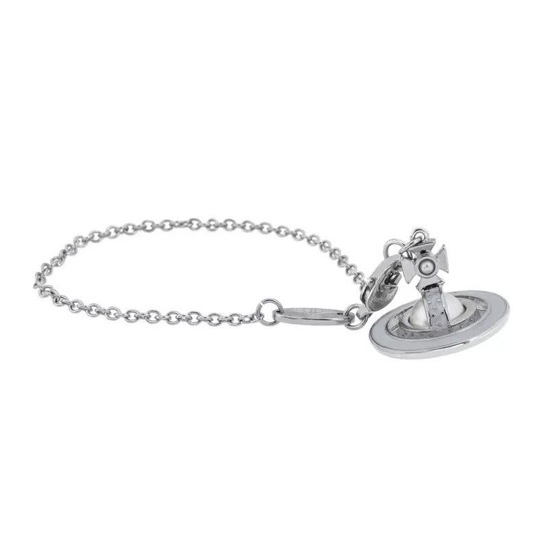Vivienne Westwood Silver Plated SIMONETTA BAS RELIEF 3D Orb Pearl