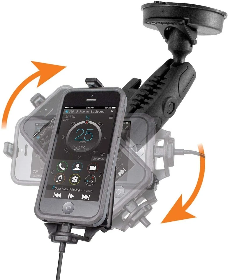 Apple MFI Certified iPro2 Bizmount Phone Holder/Mount w/Heavy Duty Suction Cup - Image 3 of 4