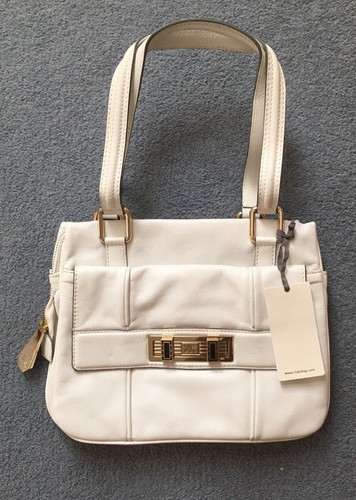 Ri2K Portobello White Leather Shoulder Bag New With Tags - Picture 3 of 12