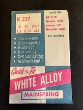 HR Quick Fit Mainspring K227 for Langendorf caliber 2 - 9 - Alloy