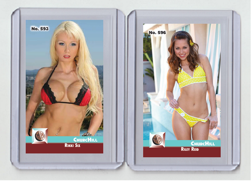 Rikki Six rare MH Churchill #'d x/3 Tobacco card no. 593