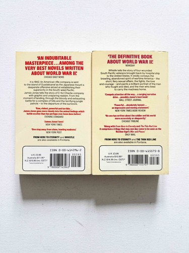 The Thin Red Line & Whistle by James Jones | Vintage Paperback Books 1987 x2 - Picture 2 of 8