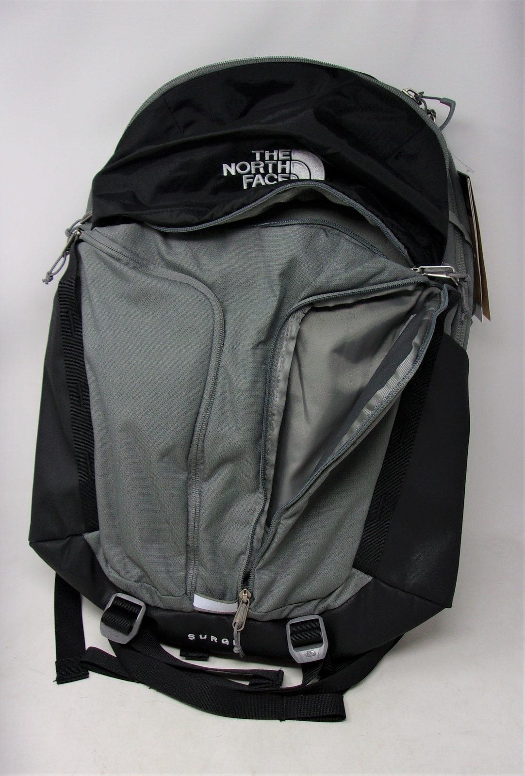 The North Face Surge Backpack Zinc Grey Dark Heather/TNF Black