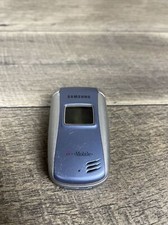 RARE VINTAGE SAMSUNG SGH-T209 PORTABLE TRIBAND CELLPHONE BLUE FLIP PHONE