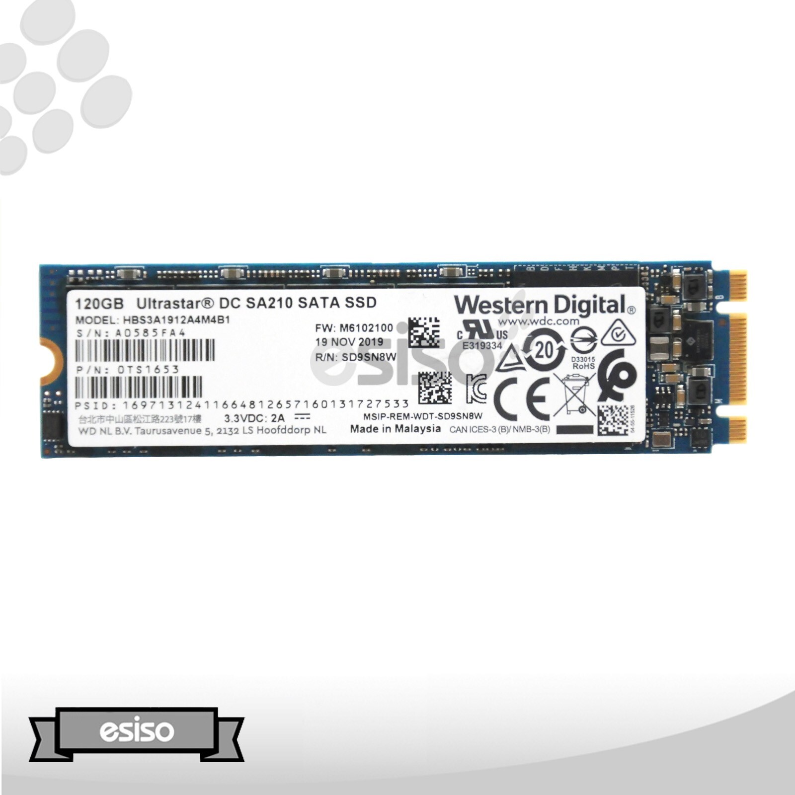 HBS3A1912A4M4B1 WESTERN DIGITAL ULTRASTARDC SA210 120GB 6G TLC 
