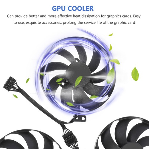 1 Set GPU Cooler Replacement GPU Cooling Fan Compatible for CF9010U12D - Photo 11/12