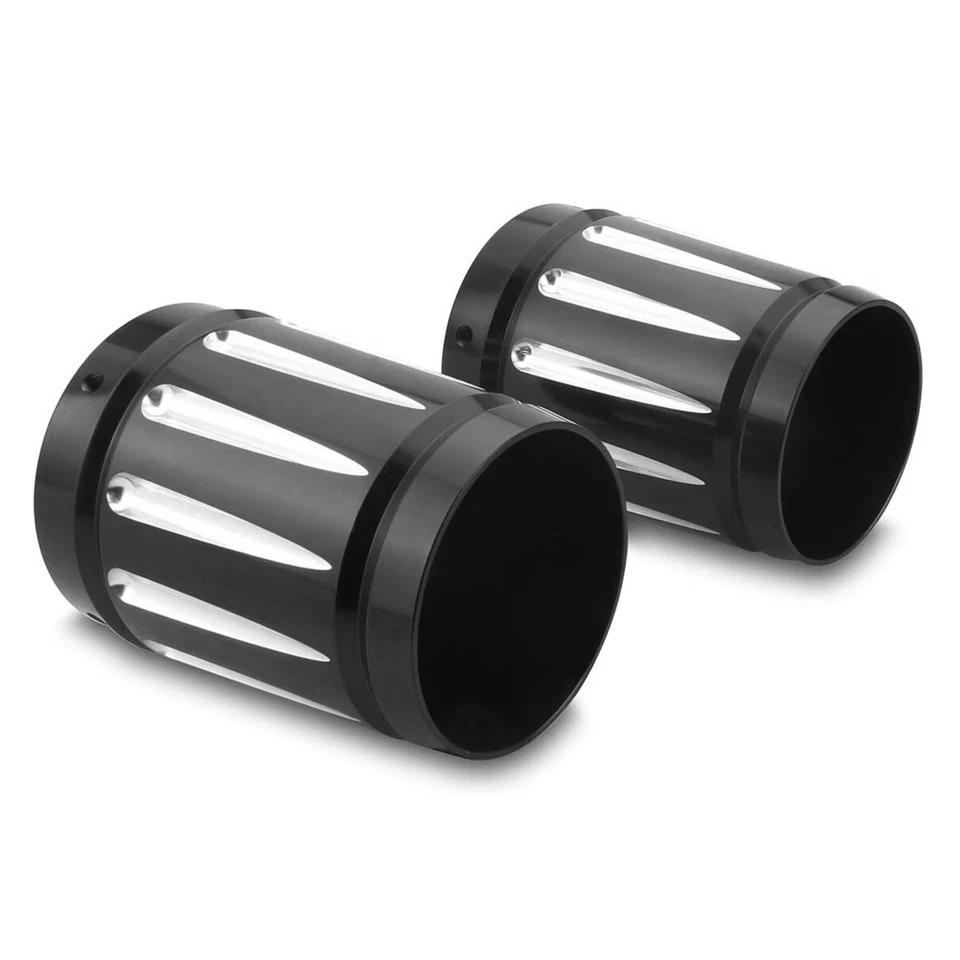CNC 4" Muffler End Caps for Harley Road King/Street Glide 1986-2016 Foto 4 de 4