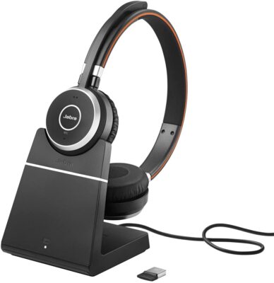 New Jabra Evolve 65 Stereo Wireless Headset with Charging Stand MS Version