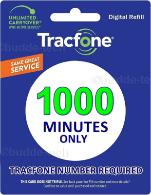 #ad TracFone 1000 Minutes for Smartphones *Direct Add to your phone within 2 Days * $60.00