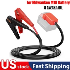 For Milwaukee M18 Power Battery Jumper Starter Jump Kit 8 AWG Auto Booster Cable