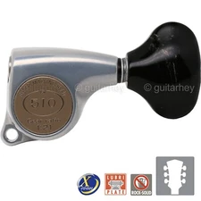 NEW Gotoh SGL510Z-FL5 Tuning Keys Set 1:21 Ratio 3x3 - ANTIQUE X-FINISH CHROME