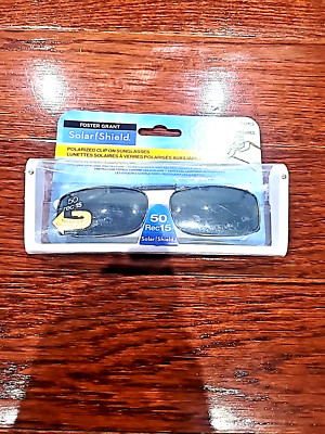 Solar Shield Polarized Clip On Sunglasses 50 rec 15 