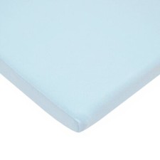 TL Care 100 Natural Cotton Value Jersey Knit Fitted Bassinet Sheet, Blue, Soft