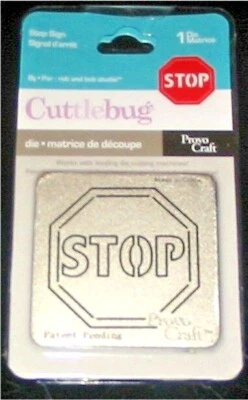 Stop Sign Traffic Cuttlebug Thin Metal Die 37-1528 NEW! - Image 1 of 2
