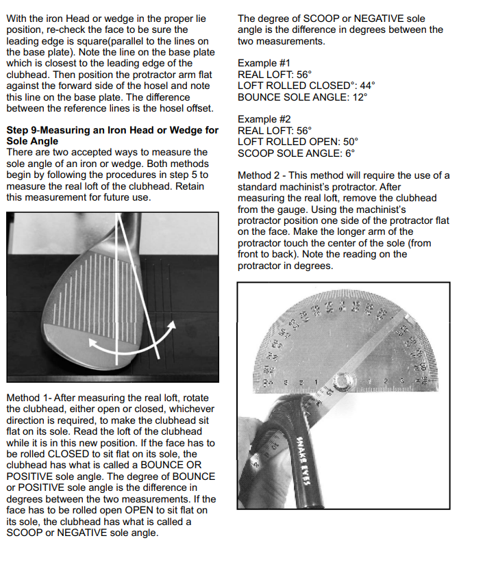 Golf Mechanix Golf Club maker's Loft and Lie Gauge Adjustable Angle eBay